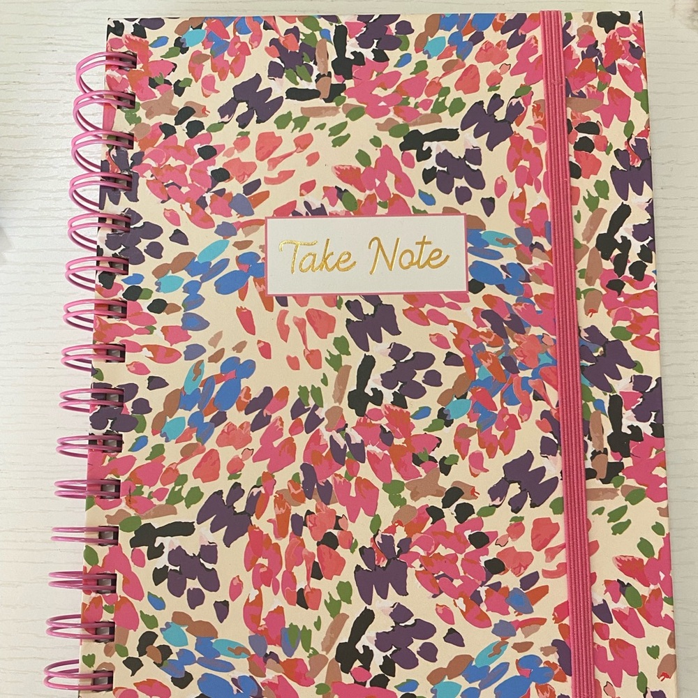 Pink Floral Hardcover Spiral Bound Journal NWT